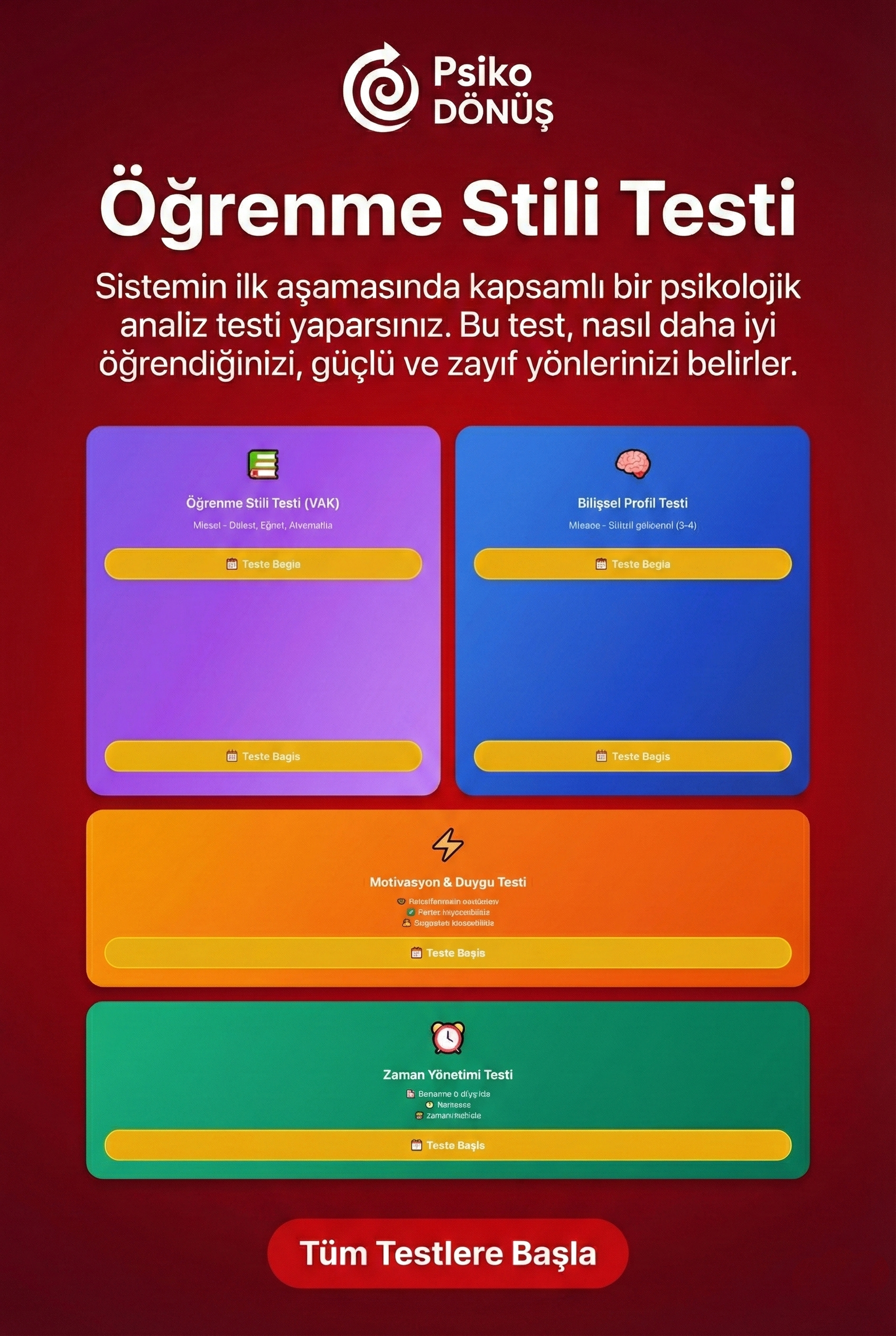 Öğrenme Stilleri Testi