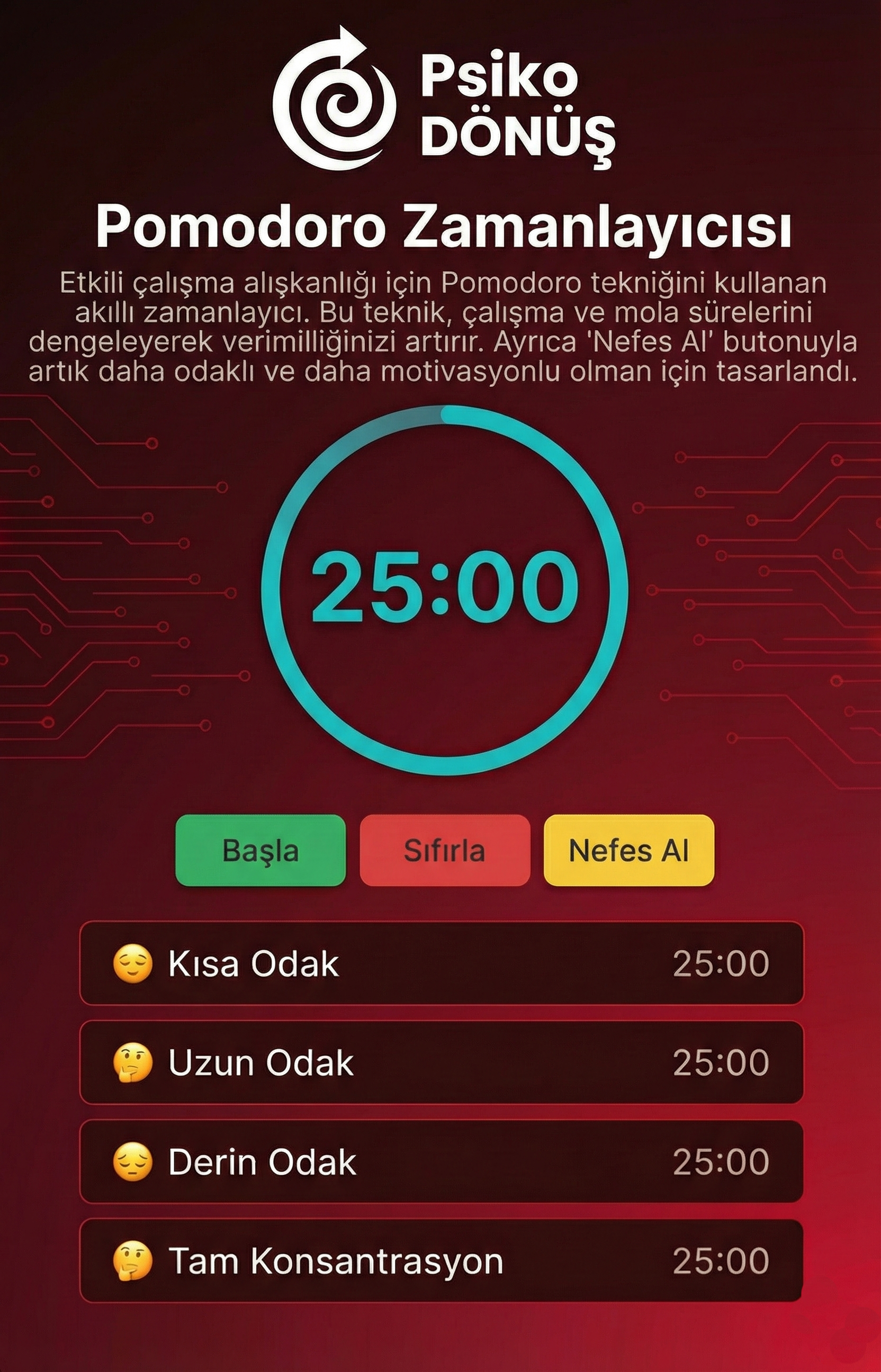Pomodoro Zamanlayıcı